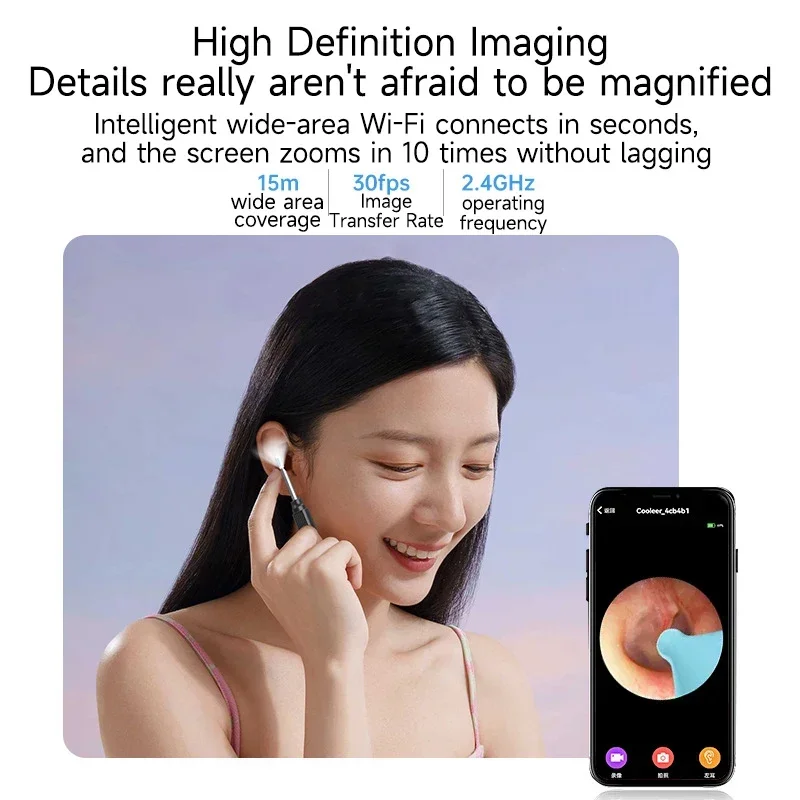 Wireless Smart Visual Ear Cleaner 1080P Ear Stick Otoscope Wax Removal Tool Earpick Camera Endoscope for iOS Android New Cam