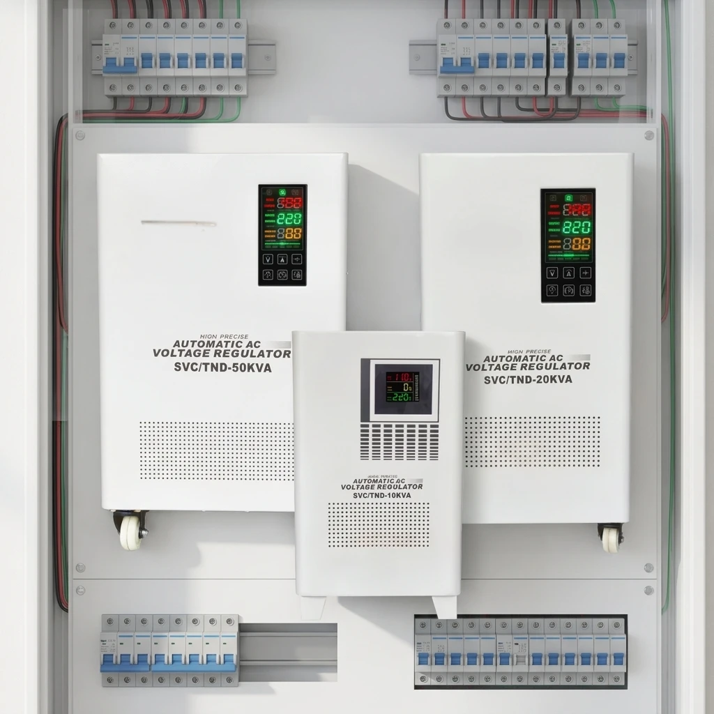 Svc 20kva 30kva Single-phase 220V/200V/240V/260V Automatic Voltage Stabilizer Pure Copper Wire