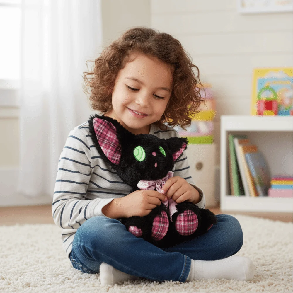 

Kitten Model Black Cat Cat Doll Cute Design Children Gits Plush Toy Cartoon Soft Material Plush Doll Xmas Gift