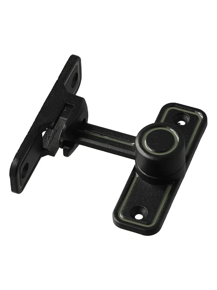 Door Hasp Door Latch Zinc Alloy Black Door Latch Interior Door Bolt Punching-free Balcony Doors Home Improvement