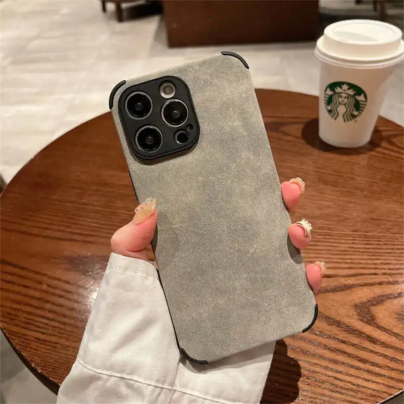 Para Funda iphone 16 15 14 12 11 13 Pro 15Pro 16Pro Max Plus mini X XS Max XR SE2 7 8 Funda de teléfono Apple Funda de cuero para hombres y mujeres