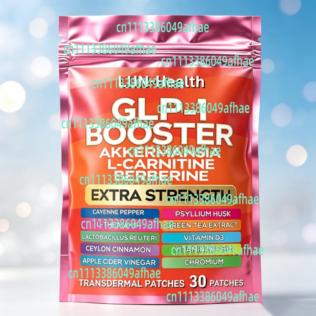 30 Patches Glp-1 Booster Transdermal Patches With Akkermansia, L-carnitine,probiotics For Immune,digestion, Gut & Overall