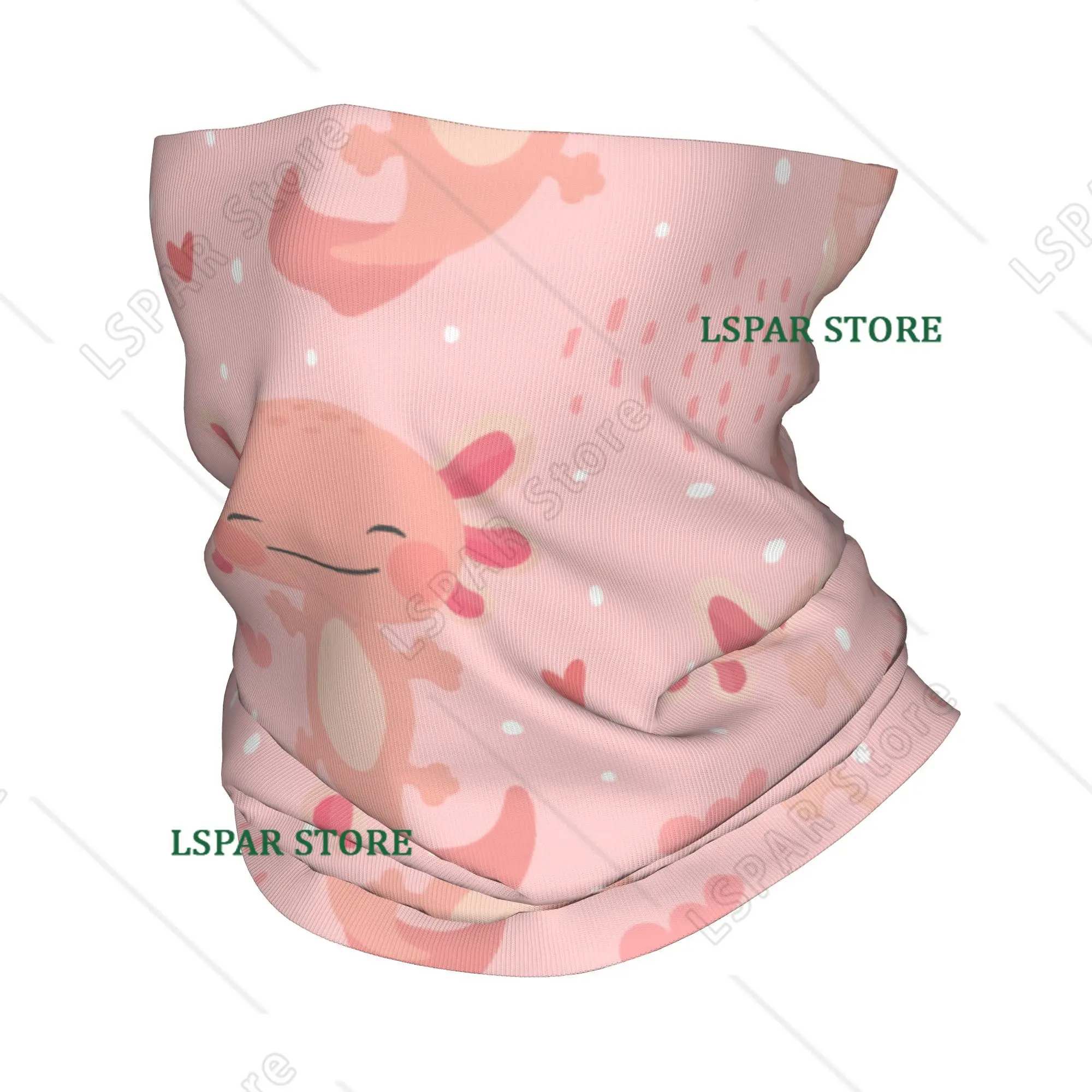 

Коралловый шарф-бандана для лица и шеи с изображением аксалотля, тонкий летний шарф-бандана для мужчин и женщин