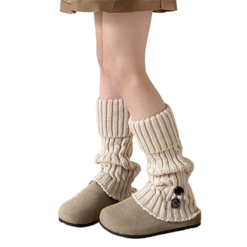 Automne hiver chaussettes jambières bas tricotés chaussettes filles Crochet bas