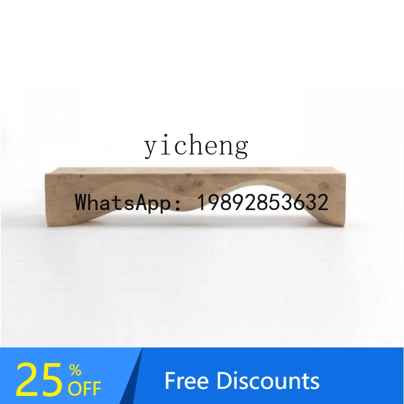 

Solid Wood Home Bench Clothing Store Log Display Stool B & B Shoe Change Stool