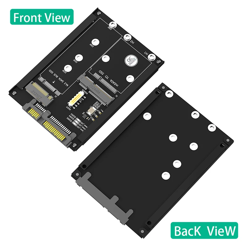 NEW with Metal Shell NGFF B/B+M Key M.2 SATA SSD M2/mSATA to SATA Converter mSATA SSD to 7mm 2.5