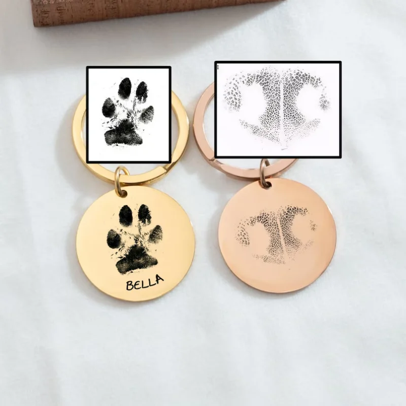 Custom Romantic Dog Nose Name and text Cat Dog ID Tag Name Stainless Steel Cute Symbols Personalized Pet ID Tag for Pet
