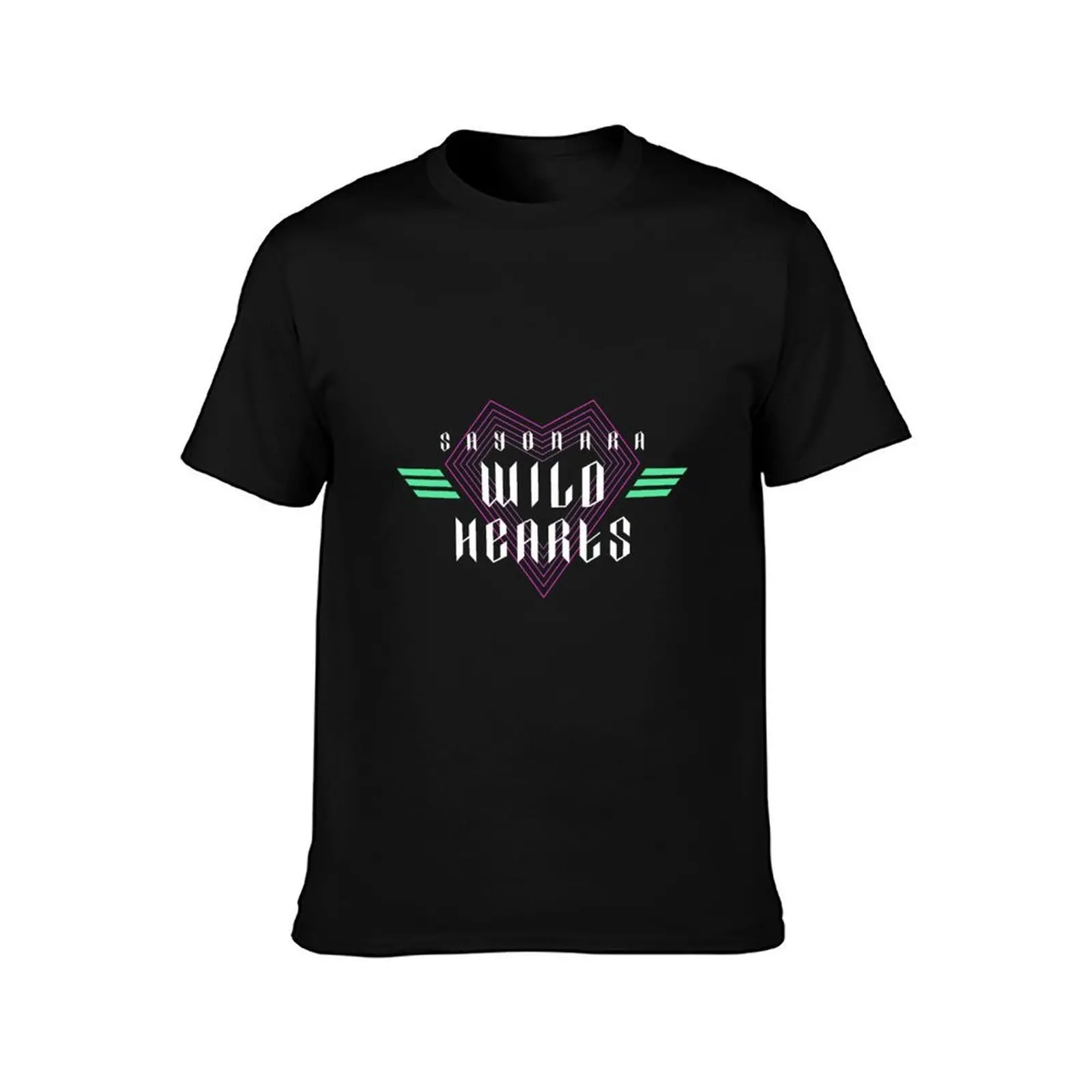 Sayonara Wild hearts T-Shirt, Summer Casual Cotton Tee, Oversized Streetwear Tops, Vintage Graphic Print, Loose Fit Short Sleeve