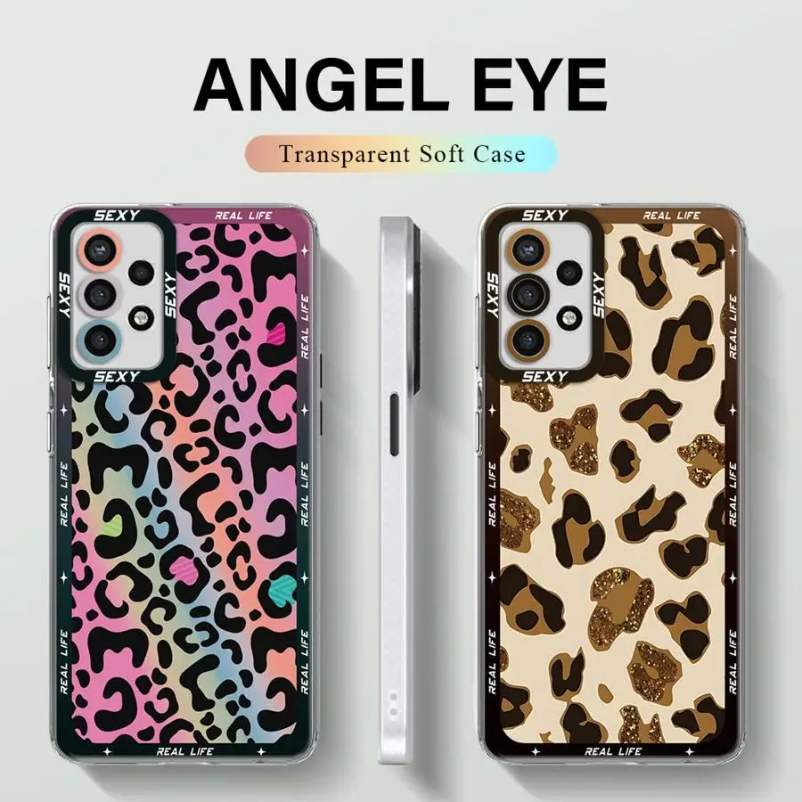 Leopard Print phone Case for Samsung A13 A14 A15 A23 4G 5G A24 4G A25 A33 A34 A53 A54 A73 A35 A55 5G bag