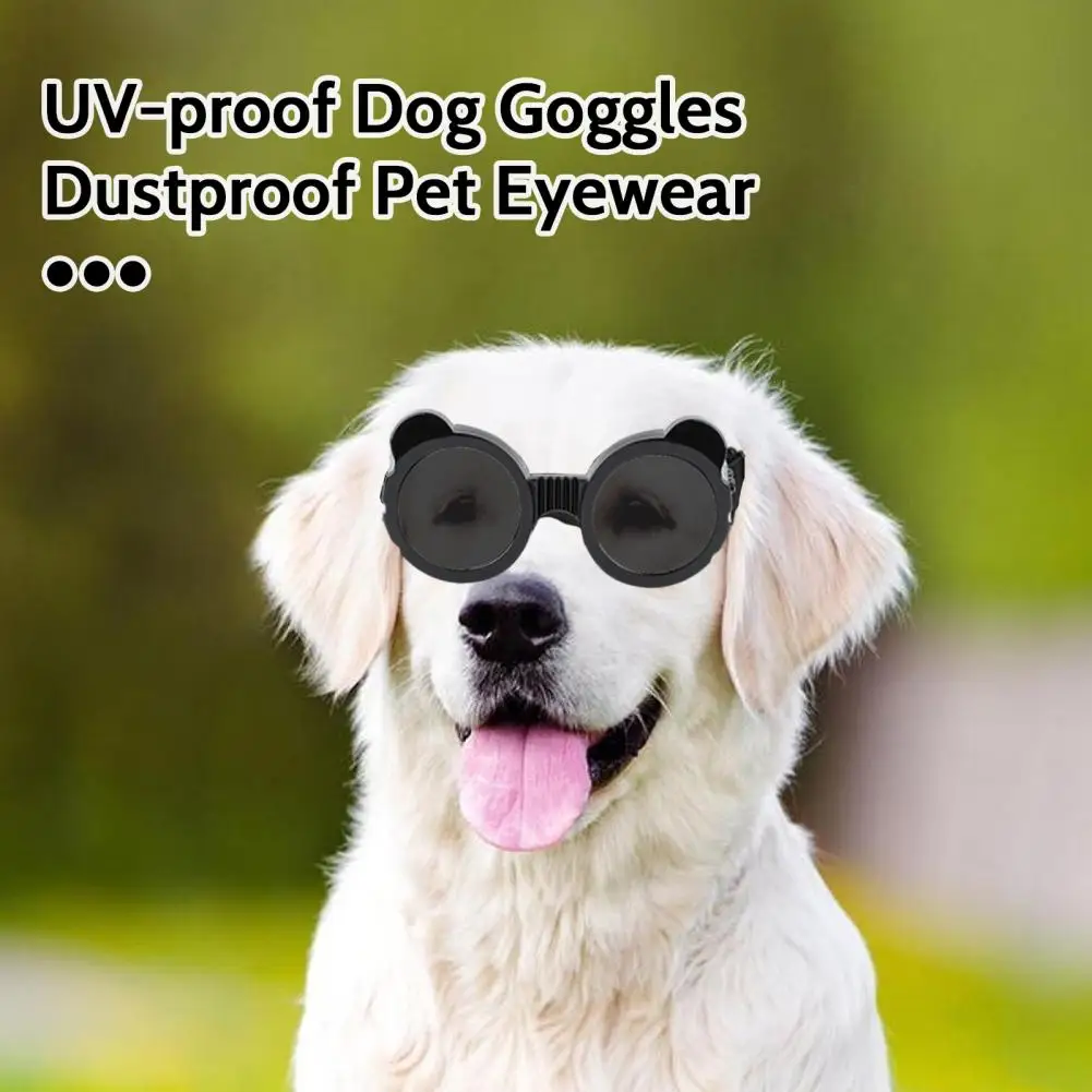Rainproof Pet Goggles Adjustable Dog Goggles for Small Medium Dogs Uv-proof Windproof Pet Sunglasses with Soft Frame Comfortable