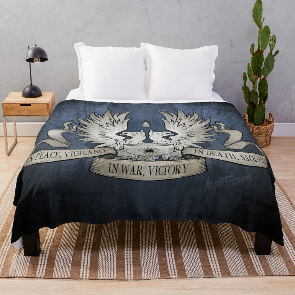 

Dragon Age: Grey Warden Motto Throw Blanket Sofas Decorative Sofa Blankets