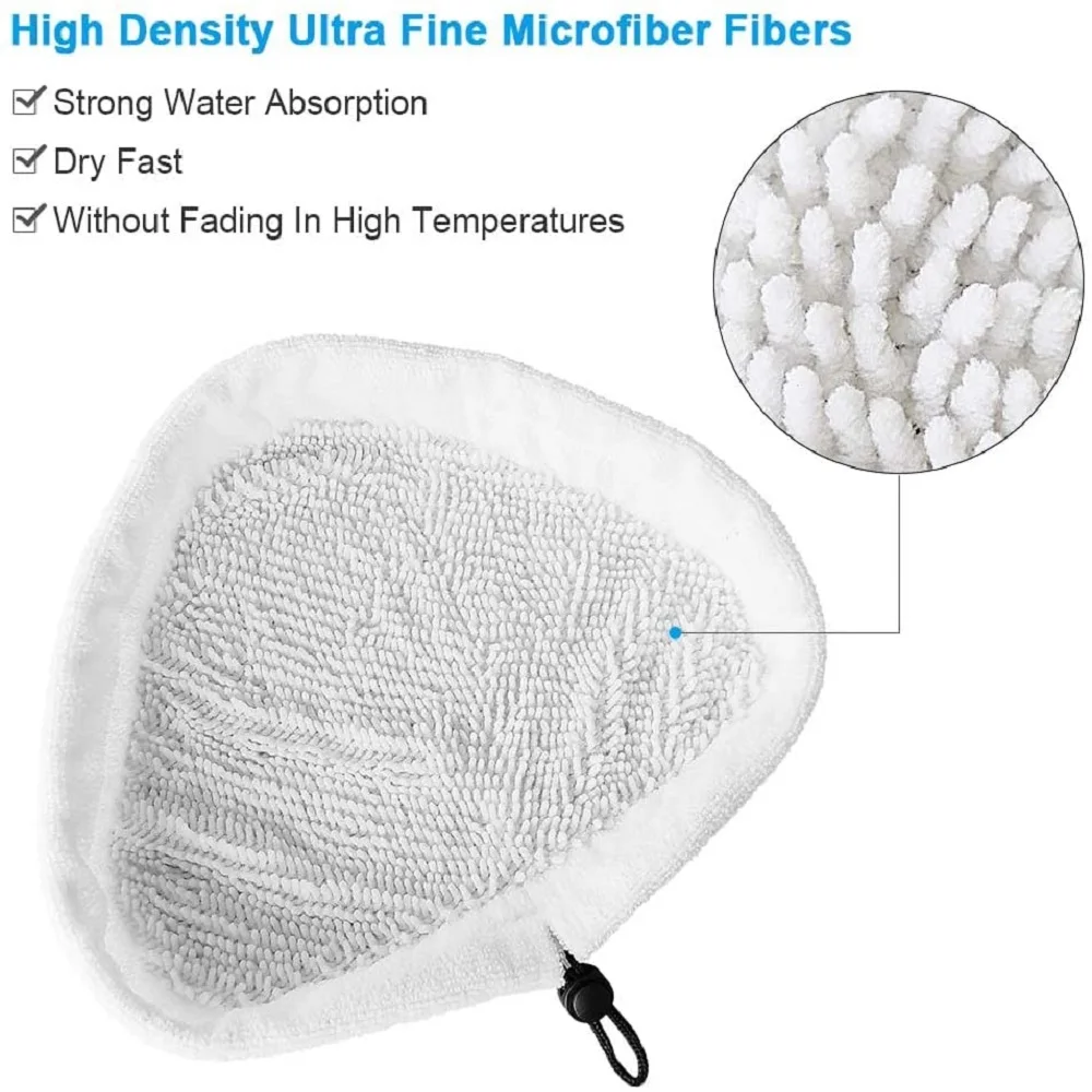 1/2/3PCS Steam Mop Pads Reusable Washable Microfiber Steamer Cleaning Pads for Steamboy X5 H2O H20 S302 S001 SKG 1500W Steam Mop