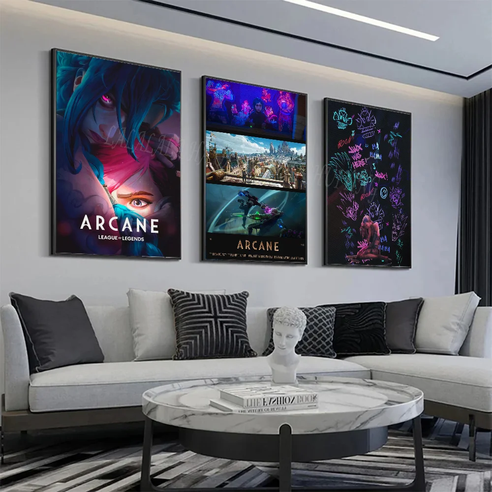 ARCANE Jinx أنيمي المشارك غرفة المعيشة المنزلي غرفة نوم بار مقهى ديكور فني