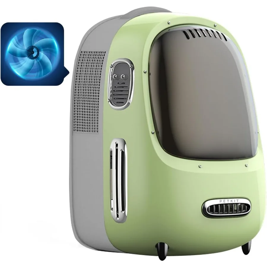 

AirlineApproved Cat Backpack Carrier with Builtin Fan and LED Light for Small Dogs and Kittens Detachable Padded Strap Design I