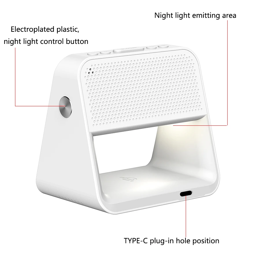 1pc New Multifunctional LED Alarm Clock, Mobile Wireless Charging - Night Light - Alarm Clock Three in One; USB Plug-in for Use