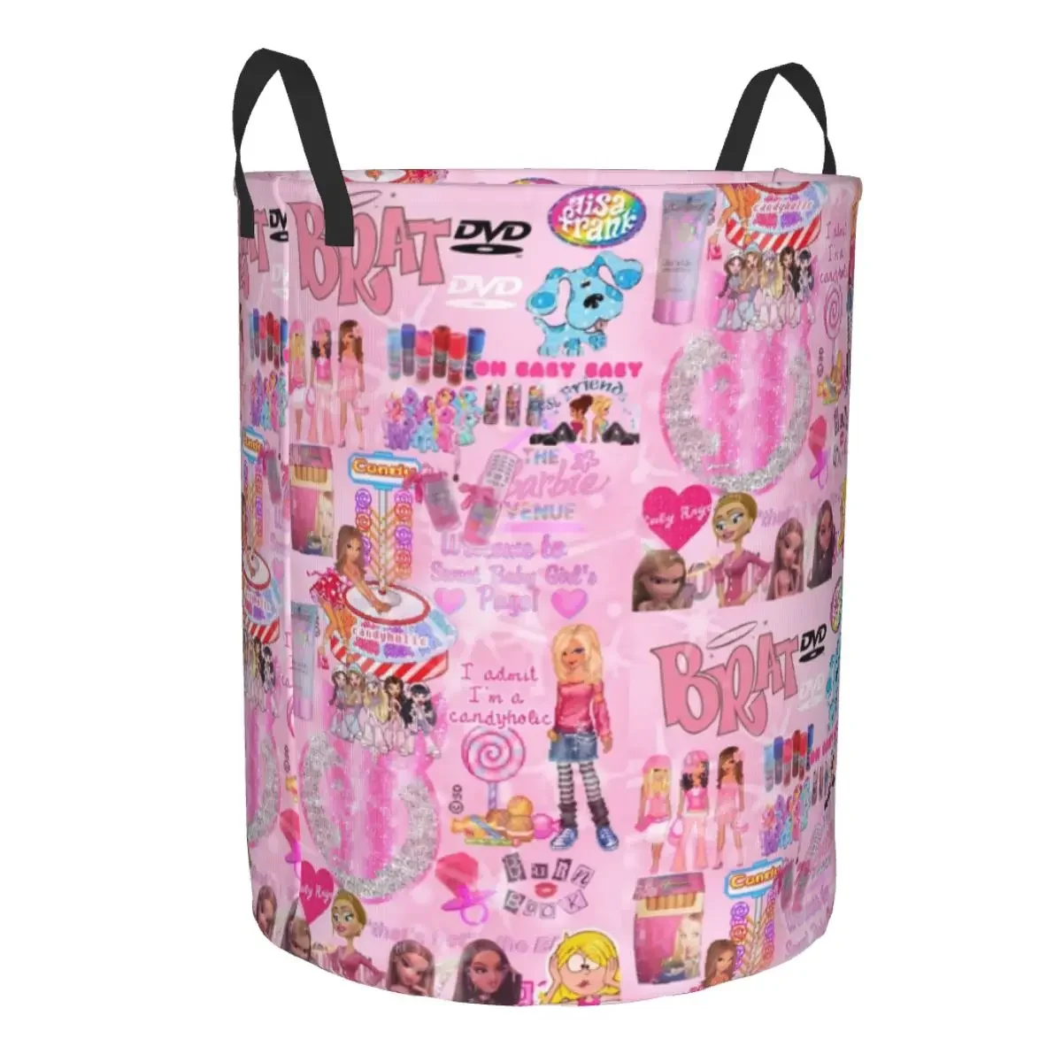 Custom Bratzs Doll Laundry Hamper Large Clothes Storage Basket Cartoon Tv Movie Toy Bin Organizer for Nursery