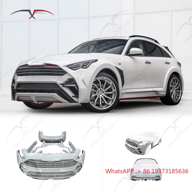 Suitable for Infiniti QX70 Body Kit  Car Bumper Side Skirt Rear Spoiler Carbon Fiber Car Modification Body Kit  Accessories