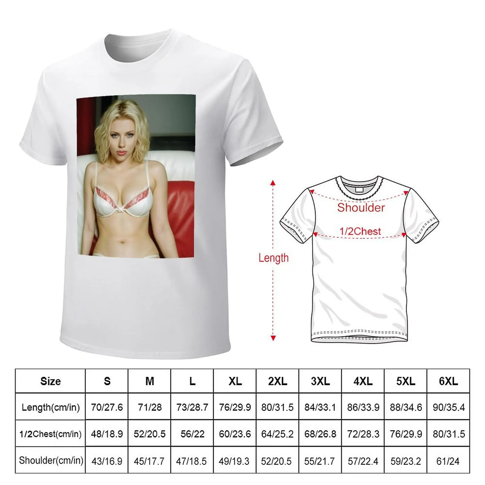 scarlett johansson actress T-Shirt Short sleeve tee summer clothes summer tops Blouse mens t shirts casual stylish