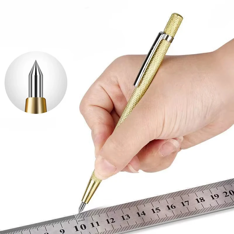 ทังสเตนคาร์ไบด์เคล็ดลับ Scriber ปากกาโลหะเครื่องหมายปากกาแกะสลักสําหรับแก้วเซรามิคโลหะไม้แกะสลัก Scribing เครื่องมือ