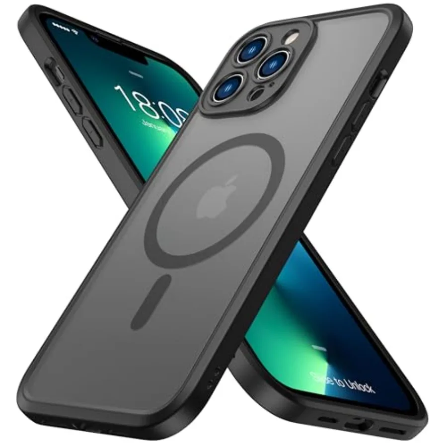 

Magnetic Guard Designed for iPhone 13 Pro Max Case [Camera Protection] [Military Grade Drop Tested] [Compatible with MagSafe] S