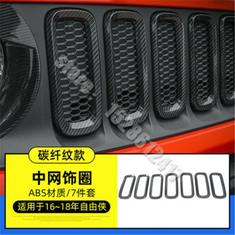 

For Jeep Renegade 2016-2020 Front Grille Trim Fog Lamp Cover Mirror Cover Trim Fuel Tank Cap Sticker Car Styling Accessories