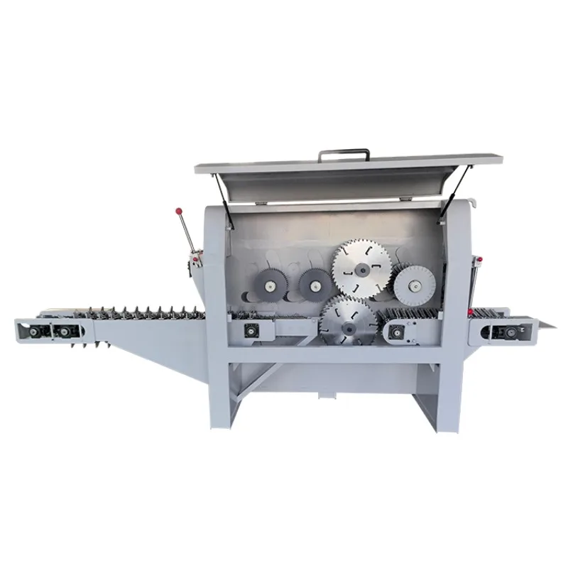 Woodworking automatic feeding round wood multi-crack sawing wood multi-sawing machine