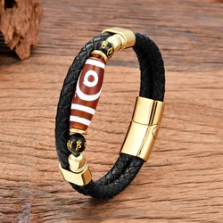 8 Style Natural Tibetan Dzi Bead Bracelets Men Women Amulet Bless 9 Eyes Tibet Style Fengshui Stone Bracelet Lucky Jewelry Gifts