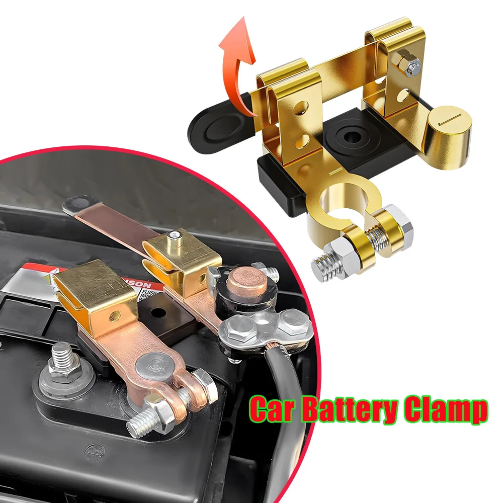 

Pure Copper Car Battery Disconnect Switch Universal Knife Switch Anti Leakage Brass Master Switch Positive Negative Terminal Car