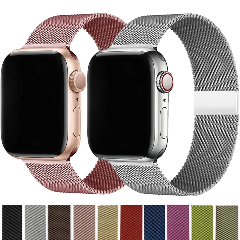 

milanese Loop Band for apple watch Strap Ultra 49mm 45mm 44mm 41mm 40mm Metal Wristband bracelet iwatch series 9 8 7 6 5 4 3 SE