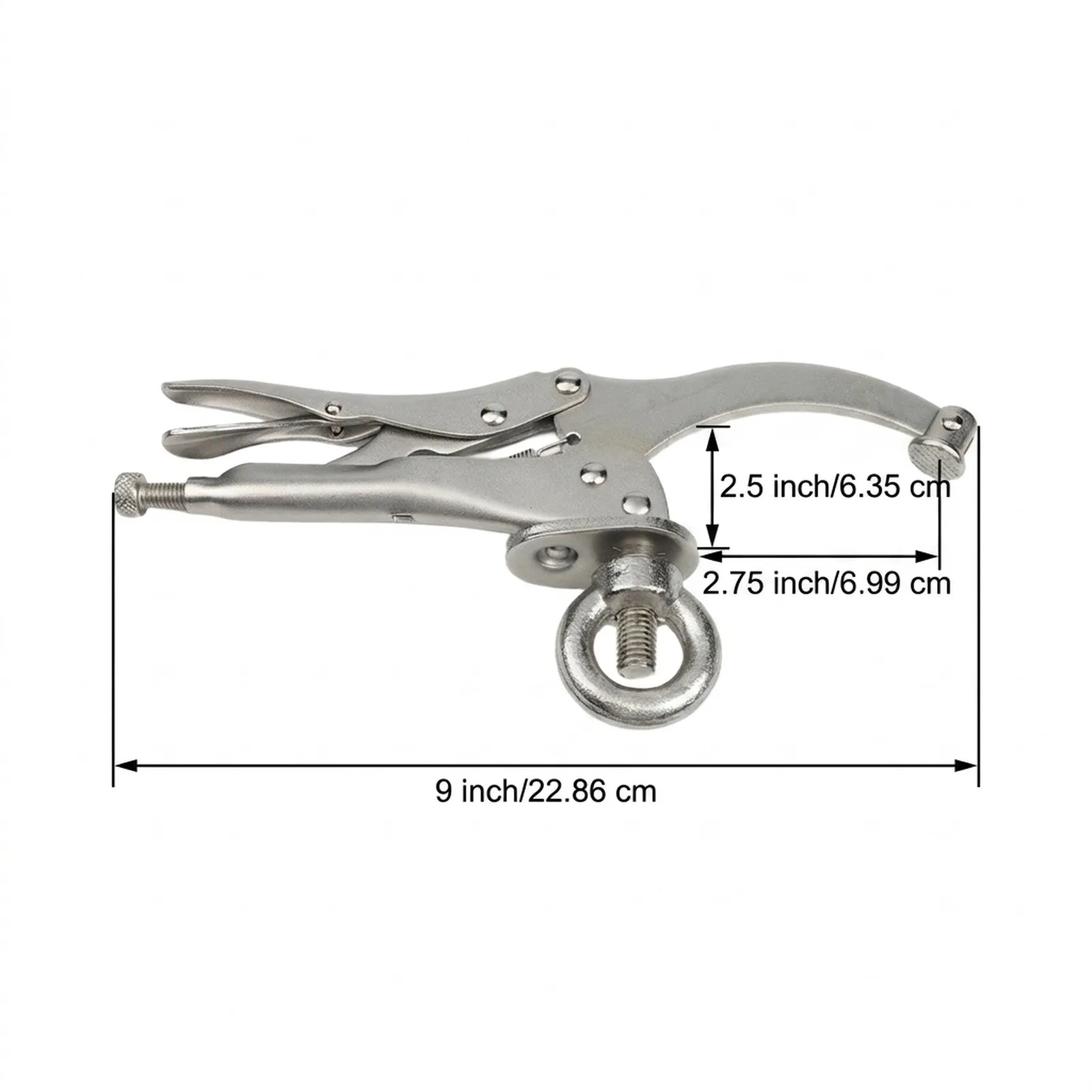 Drilling Operations Woodworking Clamp Secure Workholding Titanium Plated Jaw Opening 2-3 4 Inches Carbon Steel Construction