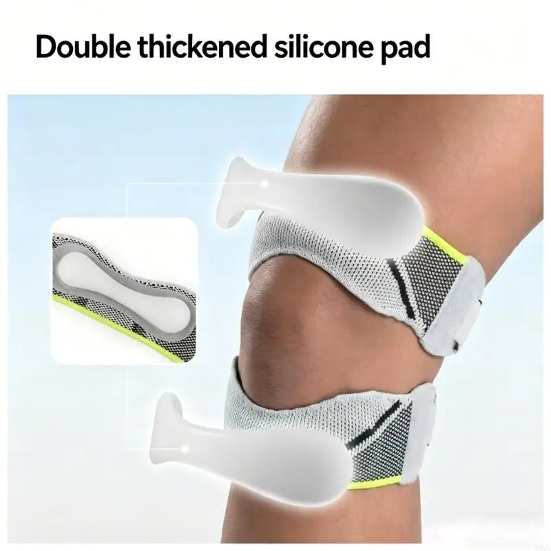 Adjustable Patella Knee Brace for Basketball Baseball Soccer Running Light Weight Silicone Cushioned Knee Support Strap JOME