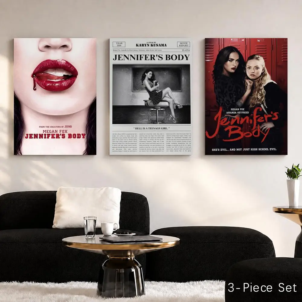 Movies J-Jennifer B-Body Framed Wall Painting Canvas Poster Wall Art HD Print Home Decor Room Decoration Artwork Gift Wood Frame