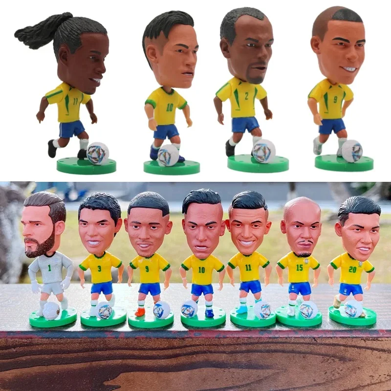 Brazil Football 6.5cm Height Resin Activity Soccer Dolls Figure Toys