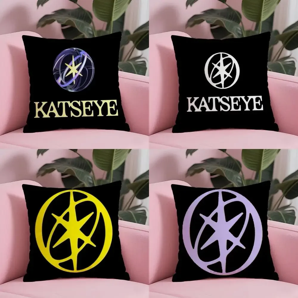 Girl Group K-Katseye Pillow Case Plush Fabric Soft Double-Sided Printed Sofa Warm Winter Home Child Gift Cushion Cover