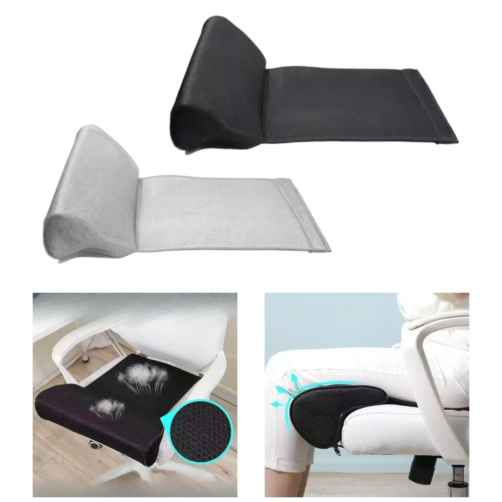 Almofada Extensora para Cadeira de Escritório, Fácil de Instalar, Leve e Ergonômica, Almofada de Apoio para Pernas, Almofada de Descanso para Pernas