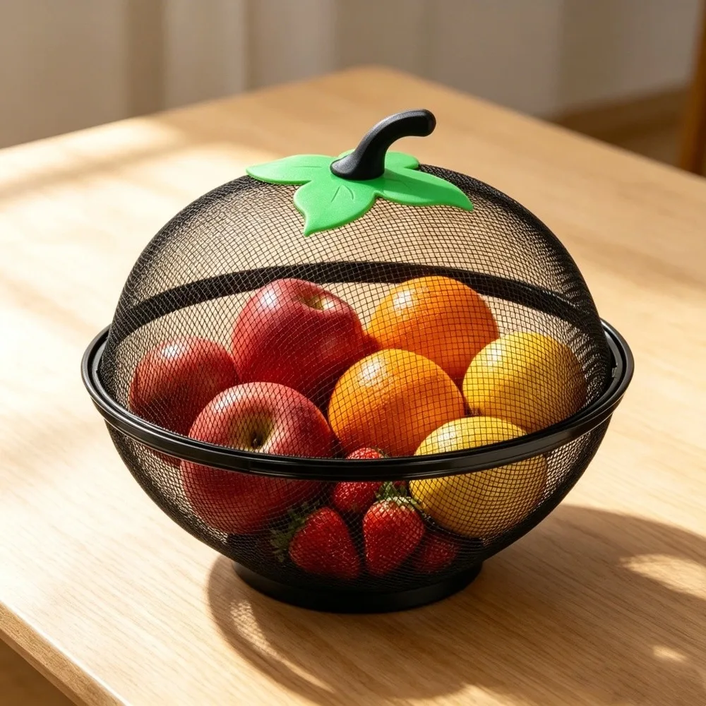 Quality with Cover Metal Fruit Basket Easy To Clean multifunctional Veggies Organizer Moisture Resistant Kitchen Storage Rack
