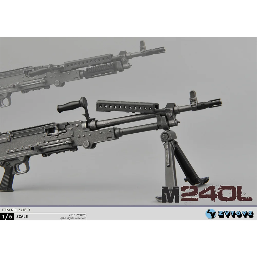 ZYTOYS-Metralladora M240B a escala 1/6, ZY16-9/10 para figura de acción de 12 pulgadas, soldado, arma militar del ejército, regalos en Stock