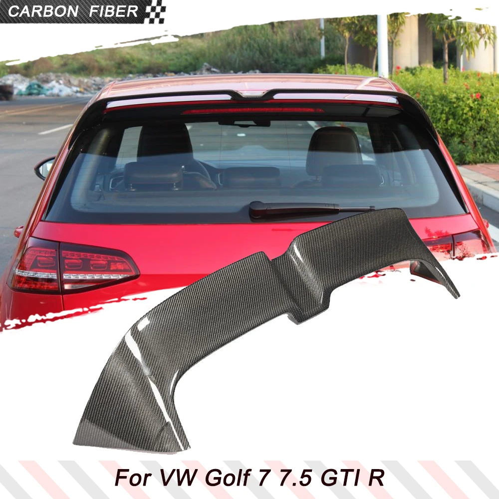 

Спойлер на заднюю крышу автомобиля из углеродного волокна/FRP для Volkswagen VW Golf 7 7.5 VII MK7 7.5 GTI R Hatchblack 2014-2019, губа на крыло заднего окна