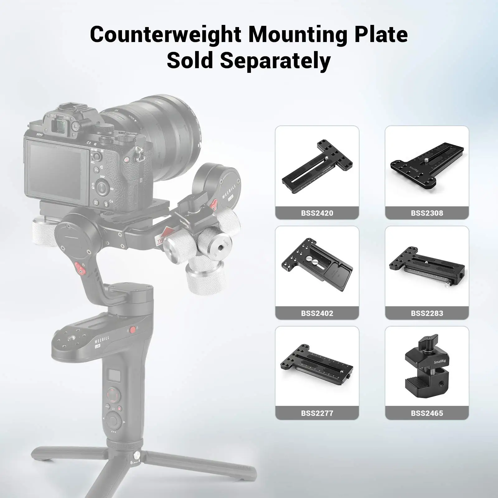 SmallRig Zdejmowana przeciwwaga 100g do DJI Ronin S/Ronin RS 2 / Ronin-SC/Ronin RSC 2 do stabilizatorów gimbala Zhiyun – AAW2284 — zdjęcie 6
