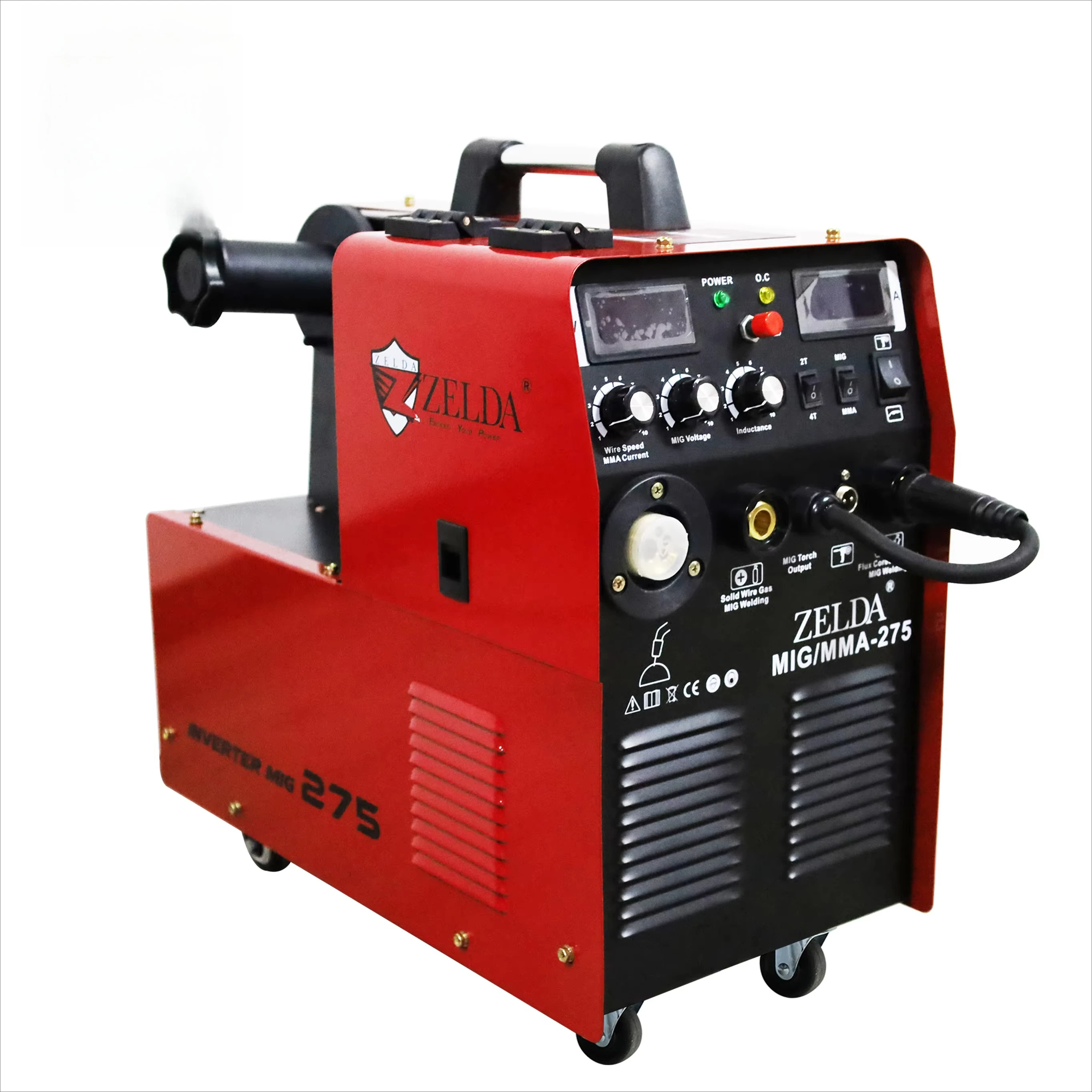 15KG Wire Spool IGBT Inverter MMA Mig Welders 220V Portable Mig Welding Machines Stainless Steel 0.8mm Solid Feeder New
