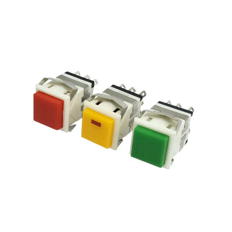 Kd2-24 Self Locking Self Reset Switch 3A / 250V 6A / 125V Snap In 2no2nc Instantaneous Square Button