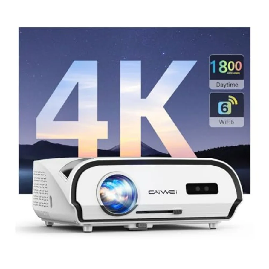 

4K Smart-проектор Daylight с яркостью 1800 ANSI люмен, HDR10+, для домашнего кинотеатра, с WiFi6, Bluetooth, Android TV, стереозвуком 38 Вт, HDMI