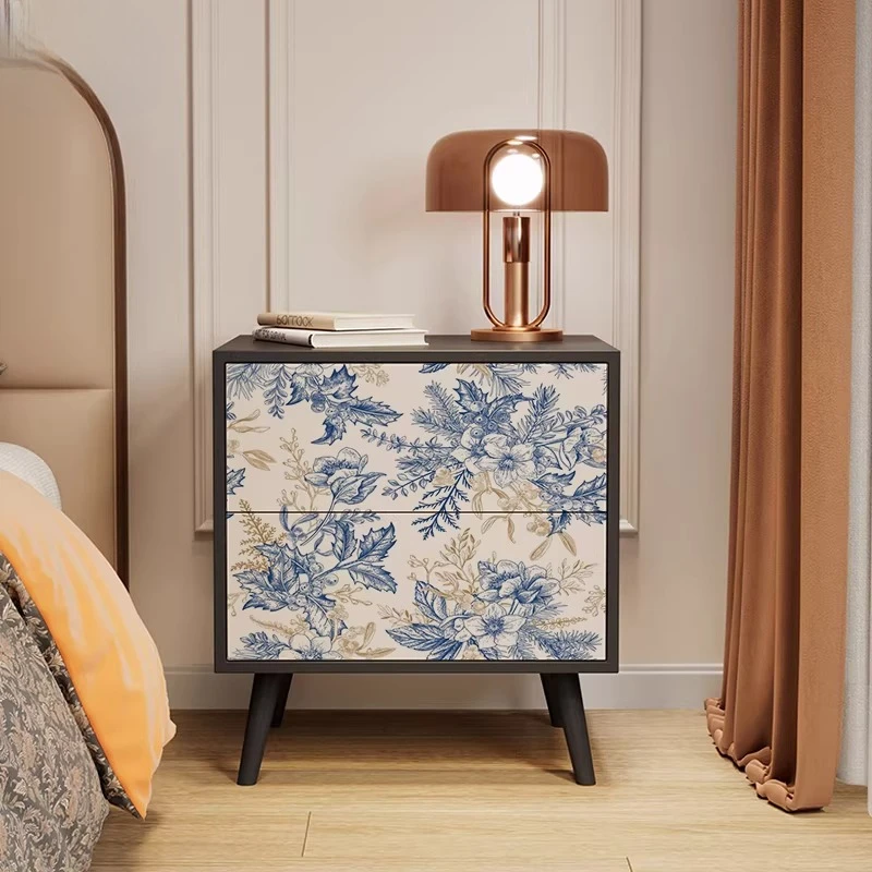 

Кремовая прикроватная тумбочка с ветром, бытовой сундук из цельного дерева, прикроватный ящик для спальни, шкаф