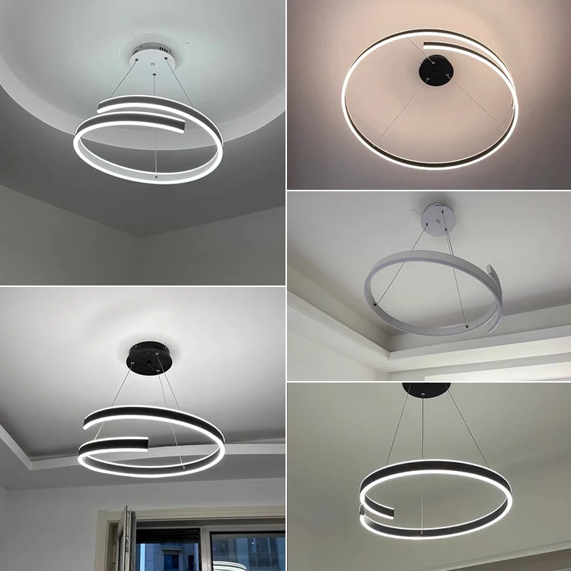 Lampadario a soffitto moderno e minimalista a LED per soggiorno, sala da pranzo, camera da letto, sala studio, decorazione 85-260 V, elettrodomestici