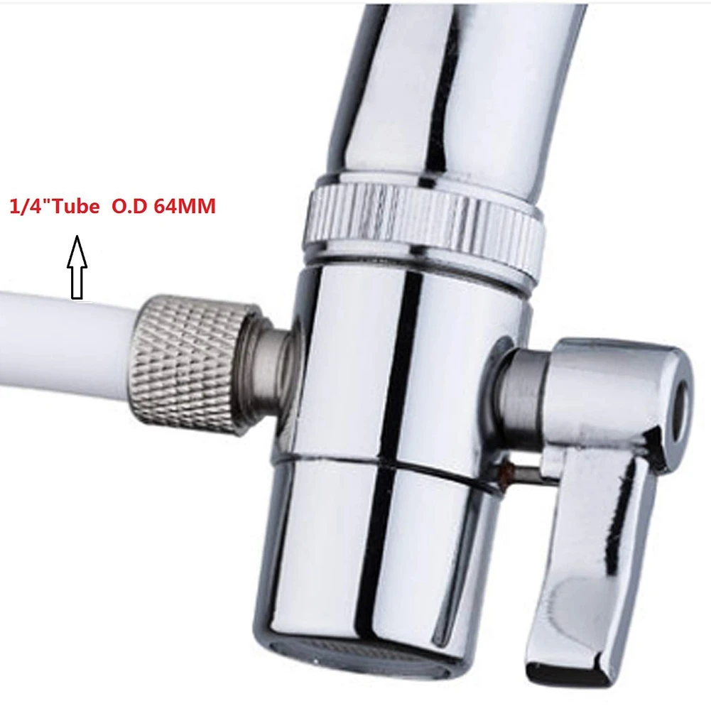 A68P-Chrome Plated Brass Water Filter Faucet, M22 To 1/4Inch Connector For Efficient Water Filtration Systems