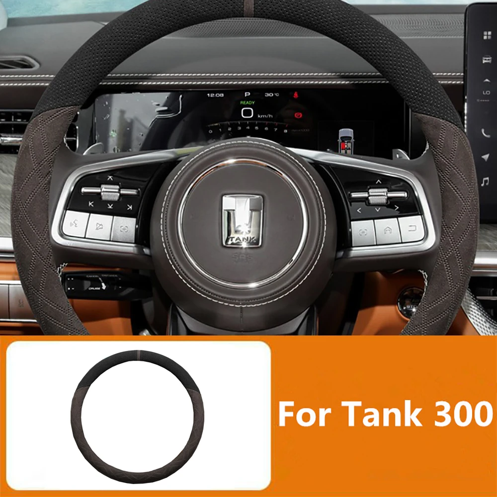 

1 Pcs Steering Wheel Cover Car Special Ultra Thin Leather Decoration Interior Products For Tank 300 400 500 2022-2024