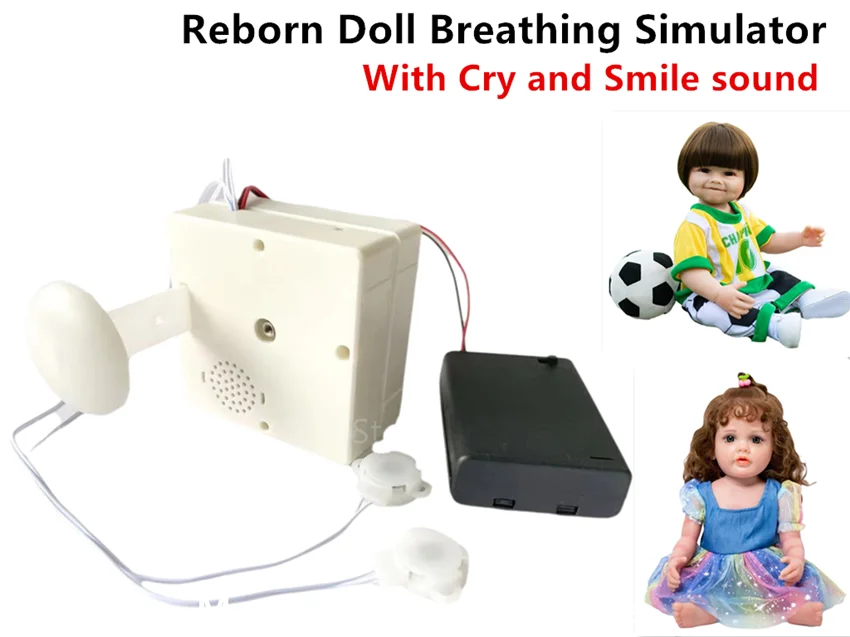 Baby Gift Doll Accessories Reborn Doll Breathing Simulator Heart Beating With Cry and Smile sound for Plush Toy, Pulsing Device