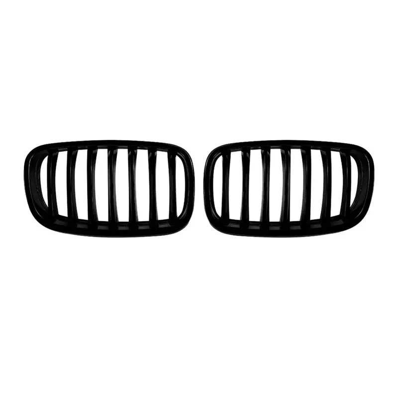 

For BMW X5 E70 X6 E71 2006-2013 Car Front Kidney Grille Air Intake Grille Front Hood Single Line Vertical Grille
