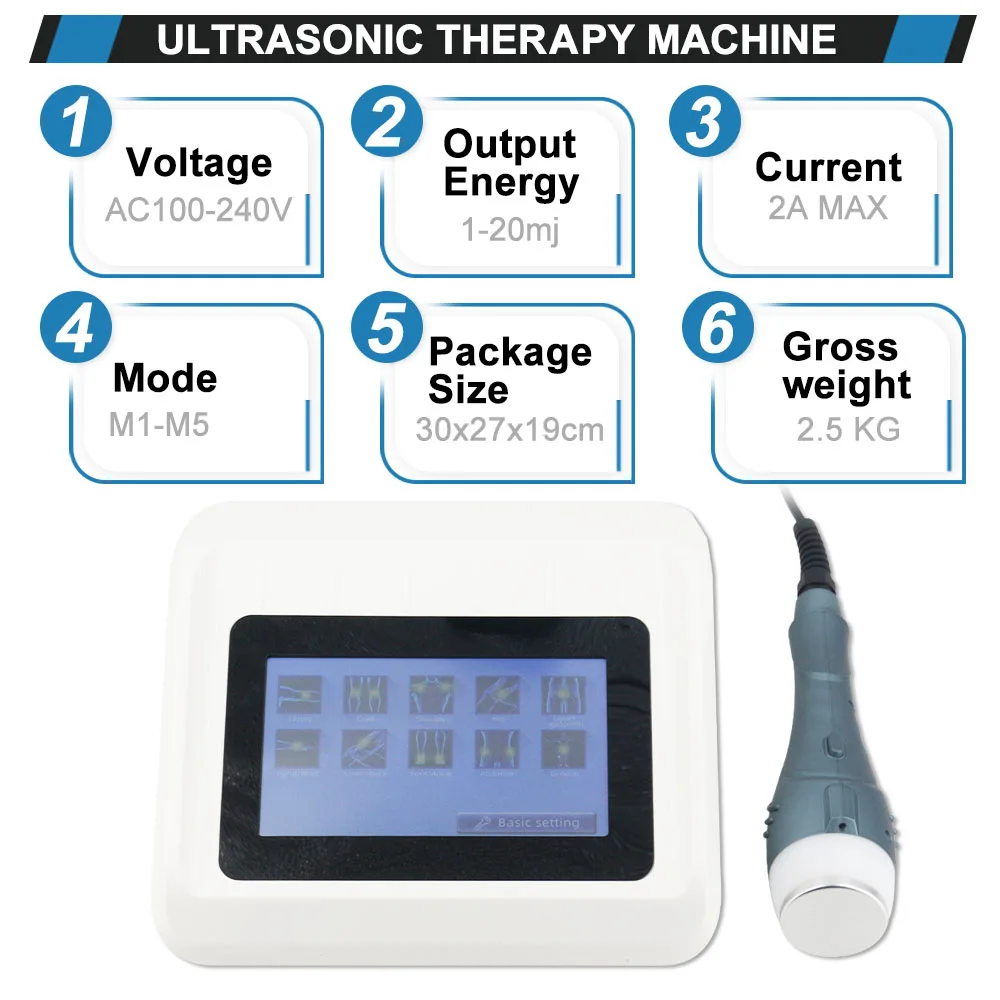 Physiotherapy Ultrasonic Therapy Machine New Ultrasound Device Body Muscle Pain Relief Ultrasound Body Massage Health Care 2024