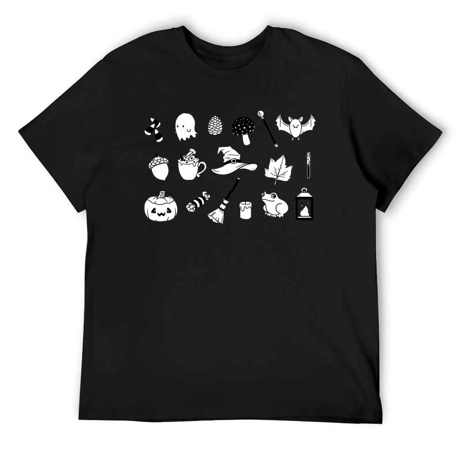 

Inktober Cute Halloween Pattern T-Shirt oversizeds boys whites funny shirt cotton t shirts men